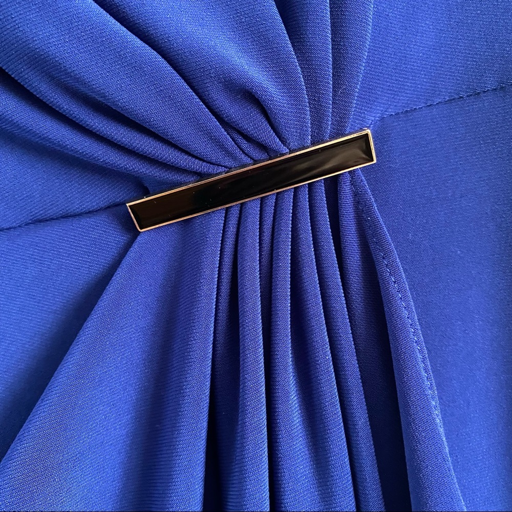 Royal blue draped dress - Picture 4 of 13